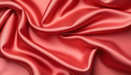 Fototapeta premium Abstract background luxury cloth or liquid wave smooth, flowing orange satin fabric with soft folds and highlights.