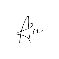 A hand-drawn signature logo design template	