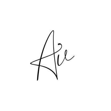 A hand-drawn signature logo design template	