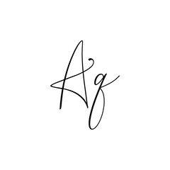 A hand-drawn signature logo design template	