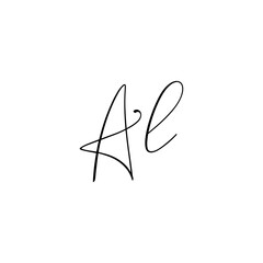 A hand-drawn signature logo design template	