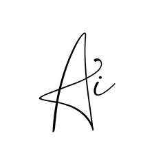 A hand-drawn signature logo design template	