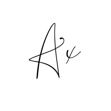A hand-drawn signature logo design template	