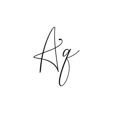 A hand-drawn signature logo design template	