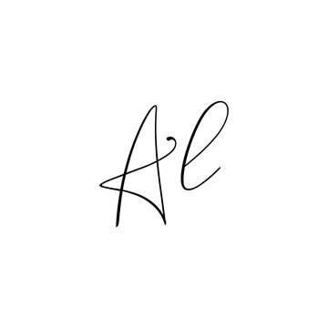 A hand-drawn signature logo design template	