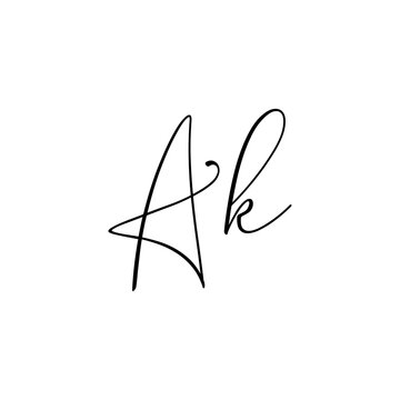 A hand-drawn signature logo design template	