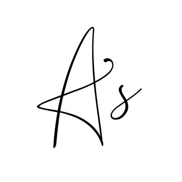 A hand-drawn signature logo design template	