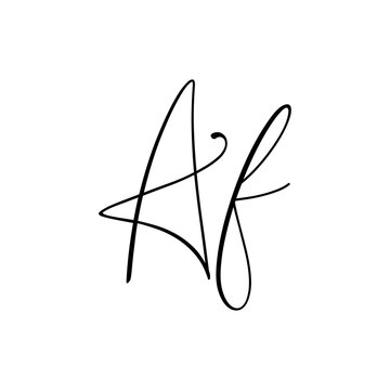 A hand-drawn signature logo design template	