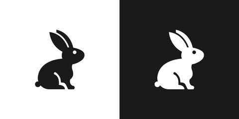 Cruelty free concept logo design with rabbit symbol. Not tested on animals icon. Vector illustration.
