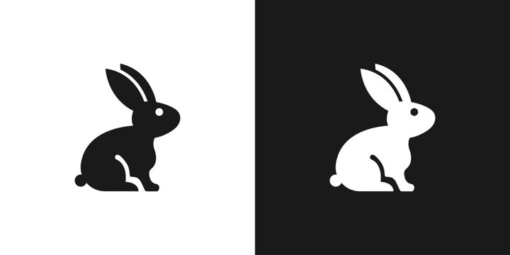 Cruelty free concept logo design with rabbit symbol. Not tested on animals icon. Vector illustration.