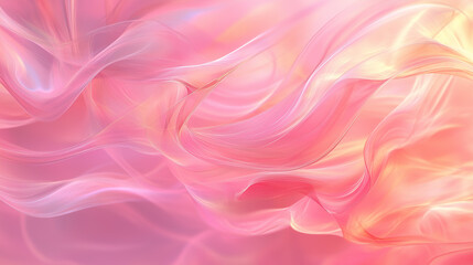 Obraz premium Pink and Yellow Flowing Silk-Like Abstract Texture