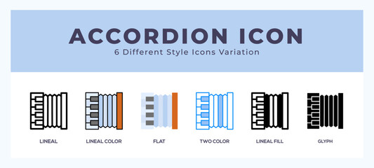 Accordion pack of icons. vector illustration.
