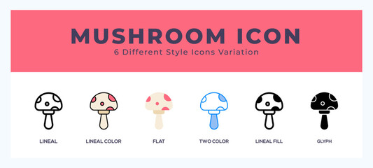 Mushroom icon. high quality icon symbol for web design