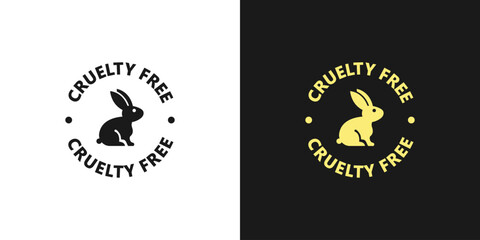 Cruelty free. Cruelty free logo, icon, label, sticker or package stamp. No animal testing. Safe for the environment. Eco, bio, organic. Vector