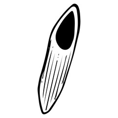 Pasta feathers hand drawn doodle. Macaroni tubes, horns. Penne, rigatoni, treccine. Food made from wheat dough. Food product. Side dish. Grocery. Vector sketch line art illustration.