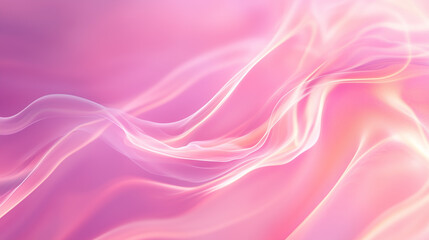 Obraz premium Soft Pink Flowing Ribbons of Light