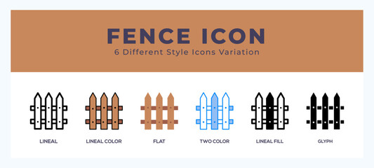 Fence icon vector design illustration in trendy style