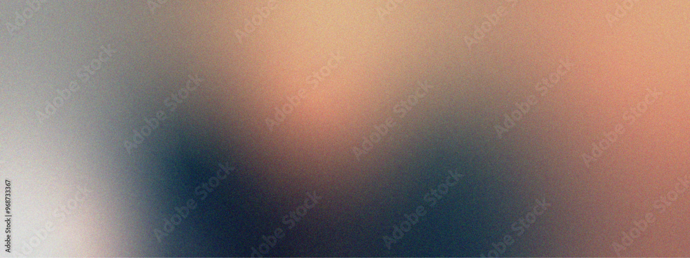 Poster Rainbow color Gradient background. Smooth Blend Rainbow Glow with retro gradient grain texture. Noisy color gradient background with purple blue red white orange