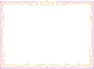 Horizontal Coquette Frame for Invitation