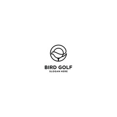 Golf Bird Logo Design Template