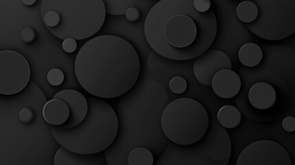 Abstract Black Circle Pattern Background