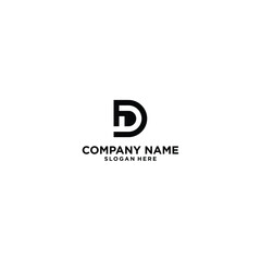 Obraz premium FD logo design vector template