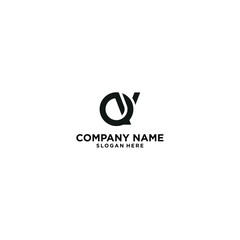Fototapeta premium OV logo design vector template