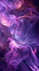Obraz premium A purple and pink smokey background with a purple and pink flame