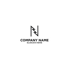 Fototapeta premium letter N Pine Tree logo Stock Vector