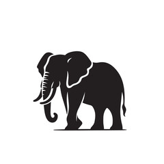 Fototapeta premium Elephant silhouette. Elephant vector design isolated on white background.