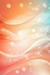 Abstract Orange and Blue Gradient Background with Flowing Lines and Bokeh