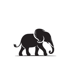 Obraz premium Elephant silhouette. Elephant vector design isolated on white background.