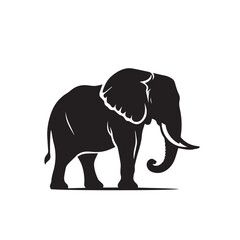 Obraz premium Elephant silhouette. Elephant vector design isolated on white background.