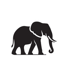 Obraz premium Elephant silhouette. Elephant vector design isolated on white background.