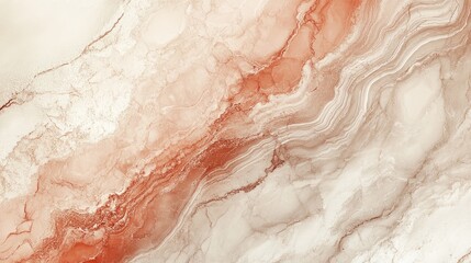 Obraz premium Soft coral and beige marble pattern with flowing streaks and natural veining, creating a warm background. No people. No logo.