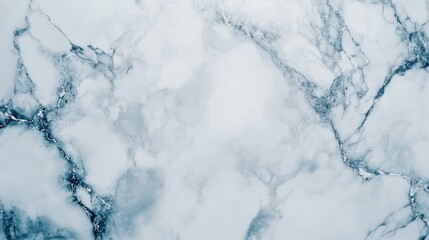 White marble with silver and pale blue veins, creating a serene and minimalist background. No people. No logo.