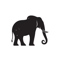 Obraz premium Elephant silhouette. Elephant vector design isolated on white background.