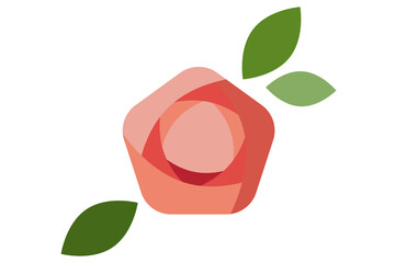 シンプルな薔薇の花　Red