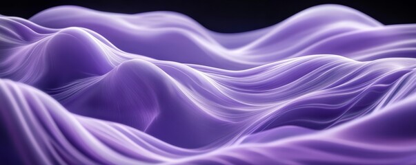 Obraz premium Abstract flowing purple fabric waves, ethereal
