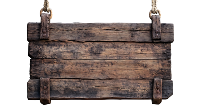 Rustic Wooden Sign Hanging with Rope