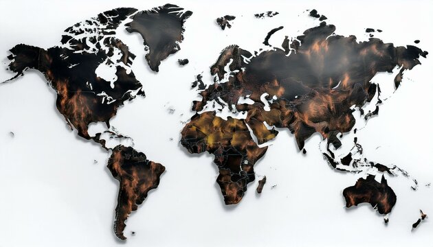 R&eacute;chauffement climatique et terre en flamme