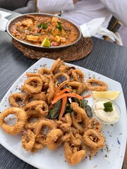 Calamari dinner 
