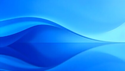 Obraz premium Blue abstract background with soft curves. swirling, blue wave with translucent ripples.