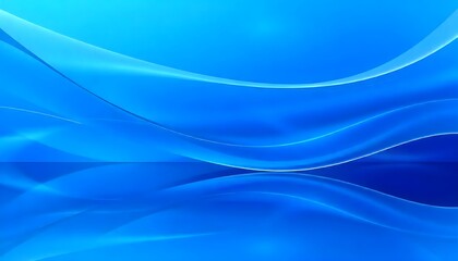 Obraz premium Blue abstract background with soft curves. swirling, blue wave with translucent ripples.