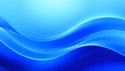 Naklejka premium Blue abstract background with soft curves. swirling, blue wave with translucent ripples.