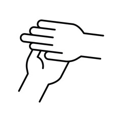 respect glyph icon with white background vector stock illustration