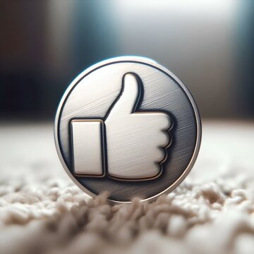 icone de Like en m&eacute;tal