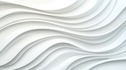 Obraz premium Abstract White Wavy Pattern Background