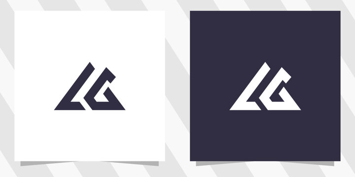 letter gl lg logo design vector