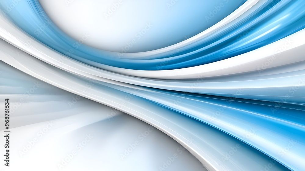 Aufkleber abstract design featuring flowing blue and white curves creating a dynamic and modern background ide